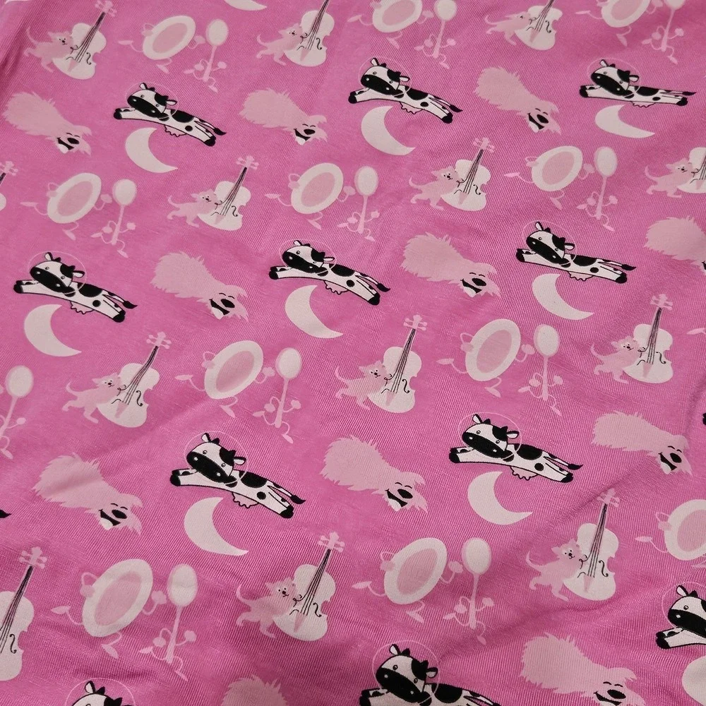 KicKee Pants blanket Dream Pink Hey Diddle Diddle‎ print Viscose Bamboo 38x28